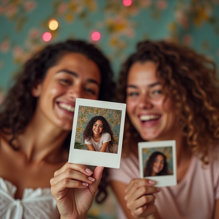 Recordações fotográficas criativas da festa do pijama.