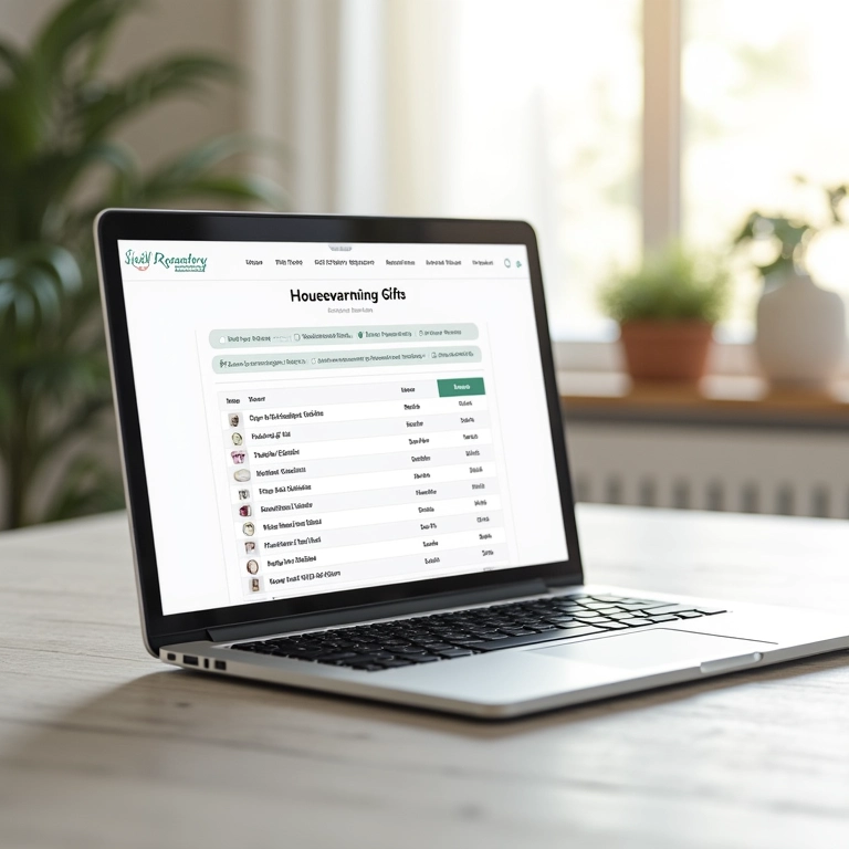 Site para criar lista de presentes de casa nova.
