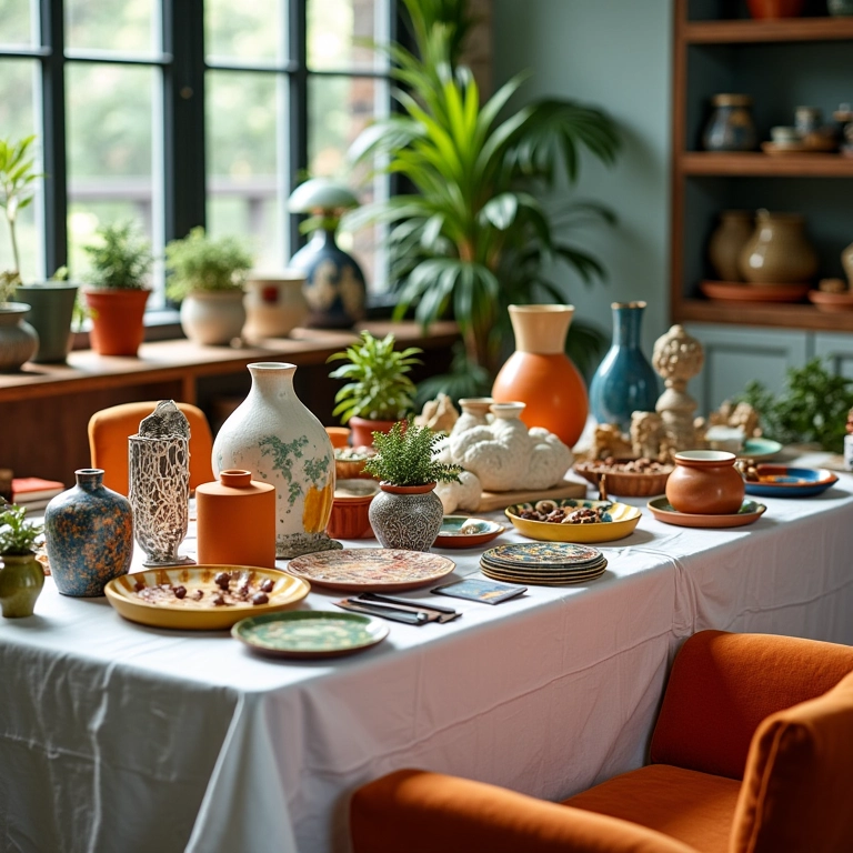 Tabela de ideias de presentes de decoração.