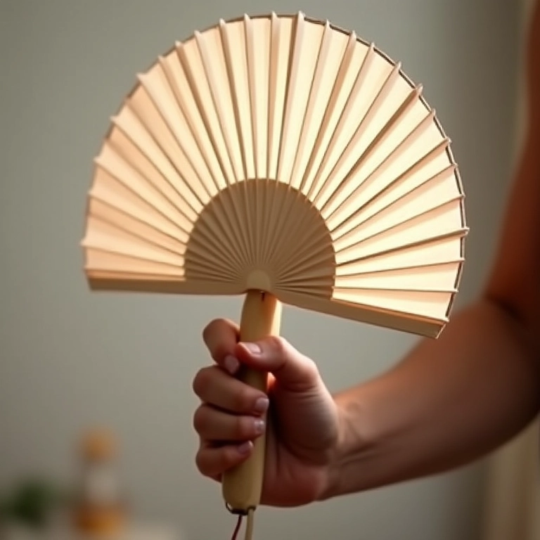 Tamanho ideal de um leque para cerimônia.