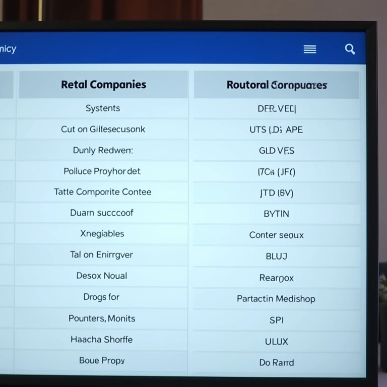 Tela de computador mostrando comparação de empresas de aluguel.