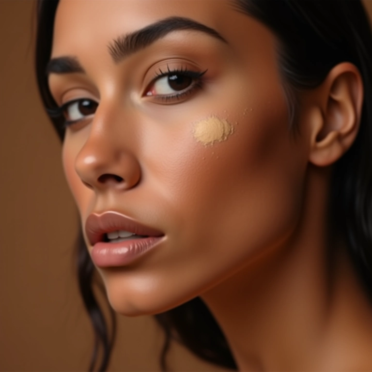 Teste de base para encontrar o tom ideal para a pele.