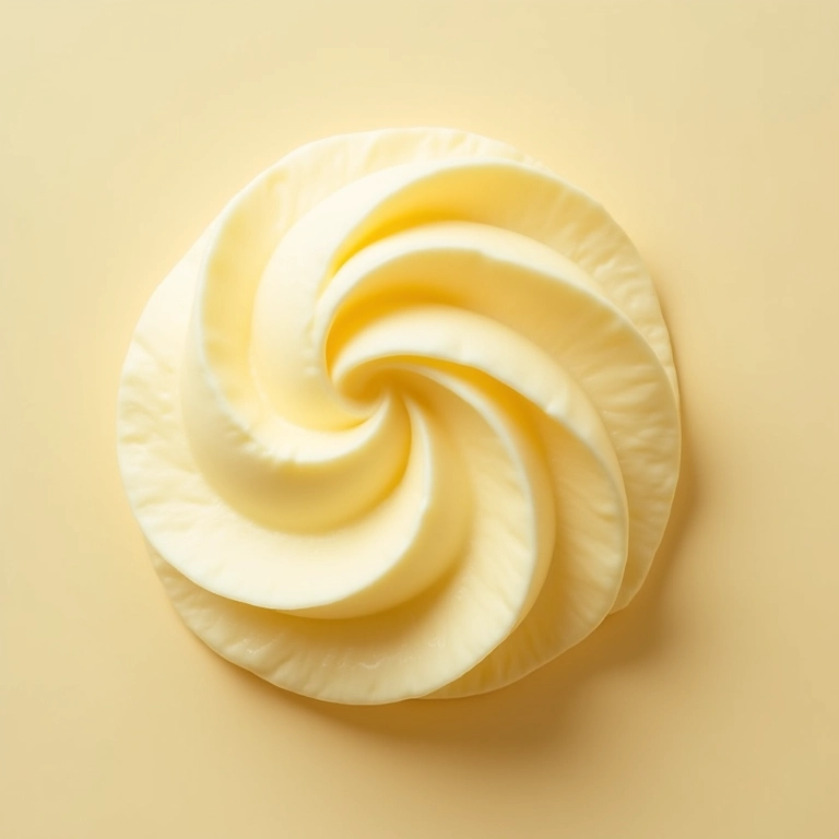 Textura lisa e perfeita do buttercream sem poros.