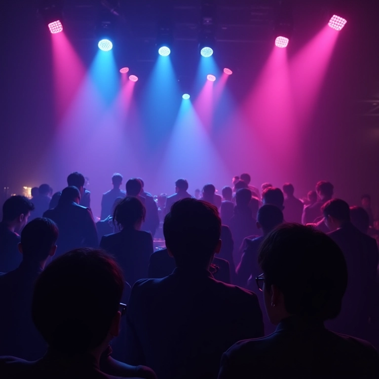 Tipos diferentes de moving heads: beam, spot e wash em um evento de casamento.