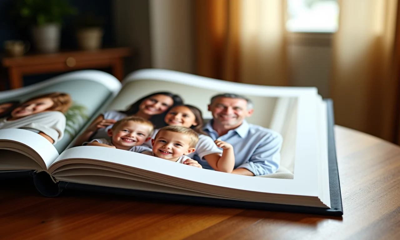 Álbum de fotos protegido da umidade e do sol.