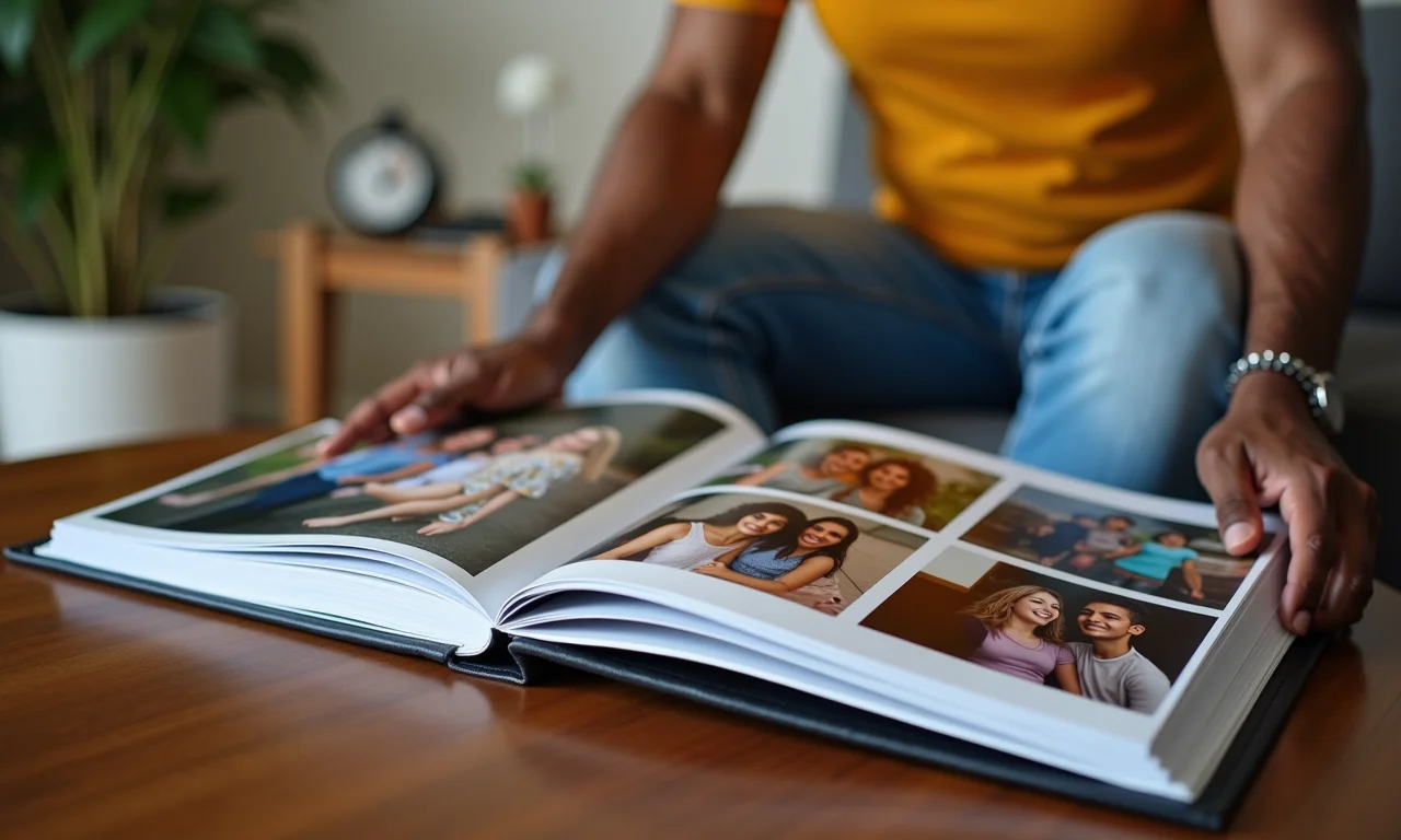 Álbuns de fotos personalizados para folhear e relembrar.