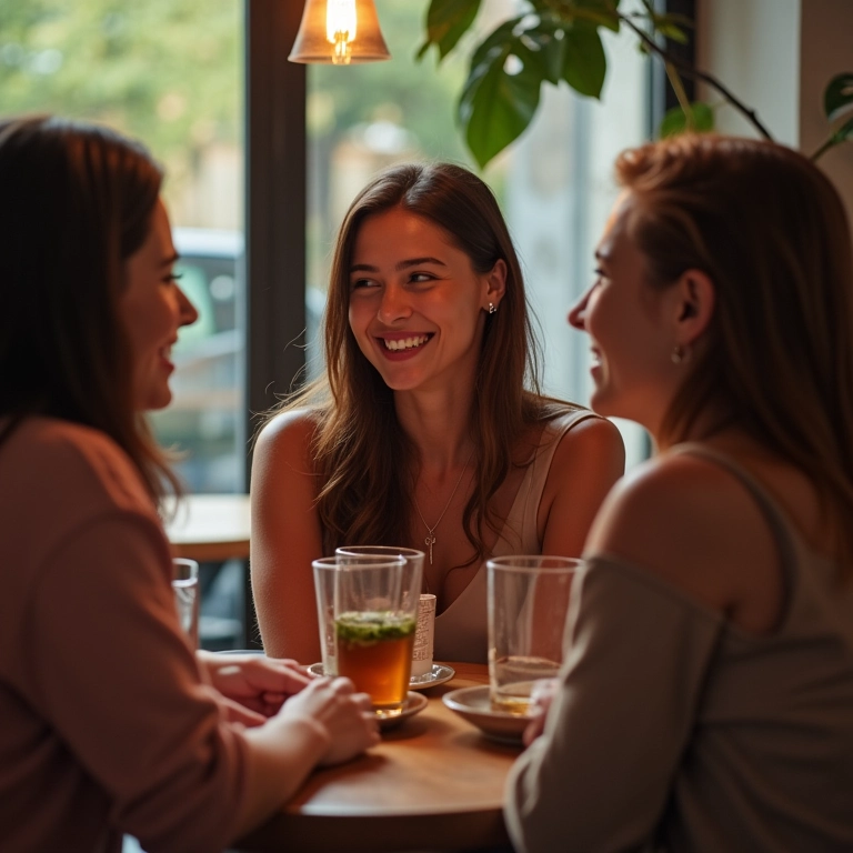 Amigas conversando sobre incluir quem não pode pagar