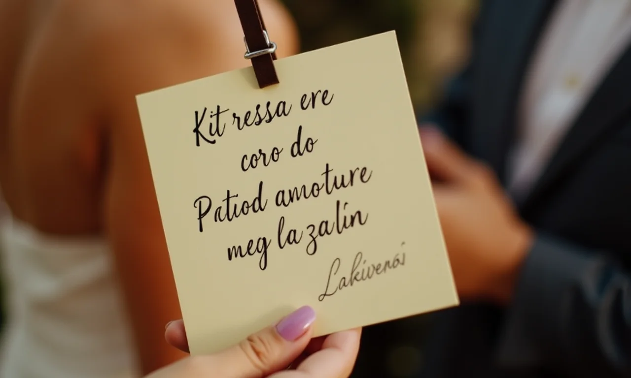 Bilhetinho divertido em um kit ressaca para casamento.