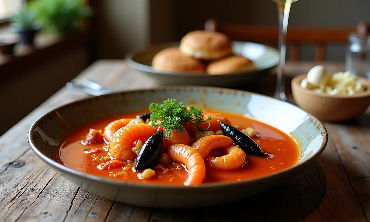 Bouillabaisse, prato típico da culinária provençal.