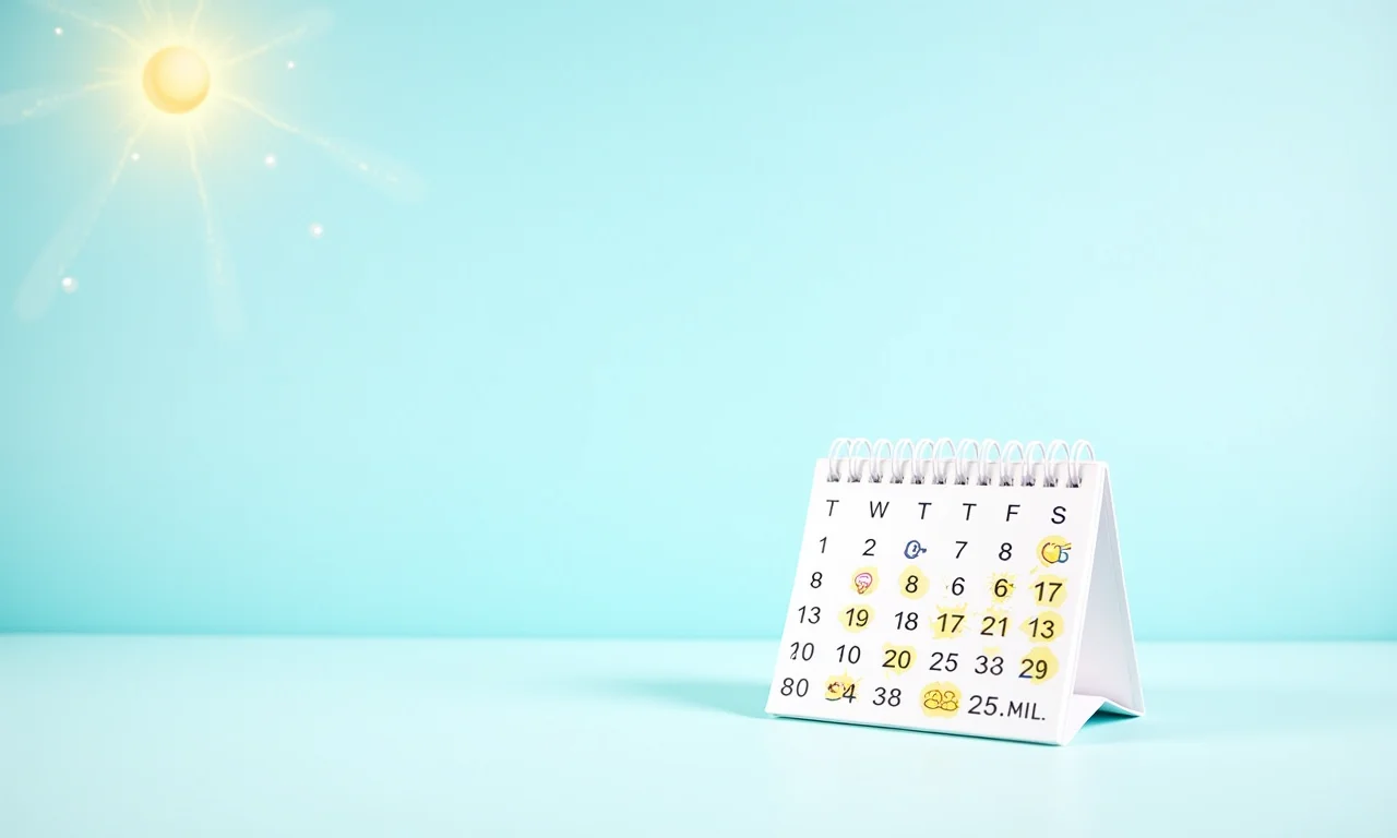 Calendário destacando a melhor época para visitar Dubai e Maldivas.