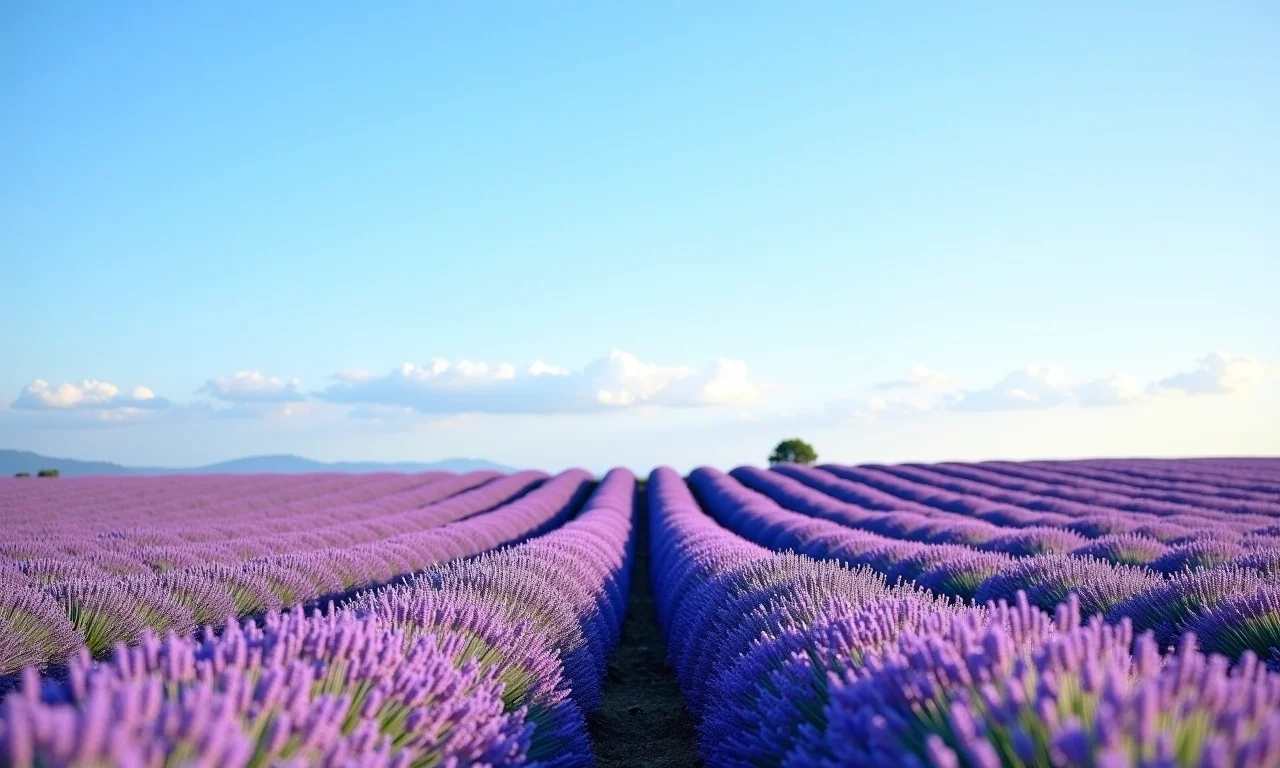 Campos de lavanda da Provence em julho.