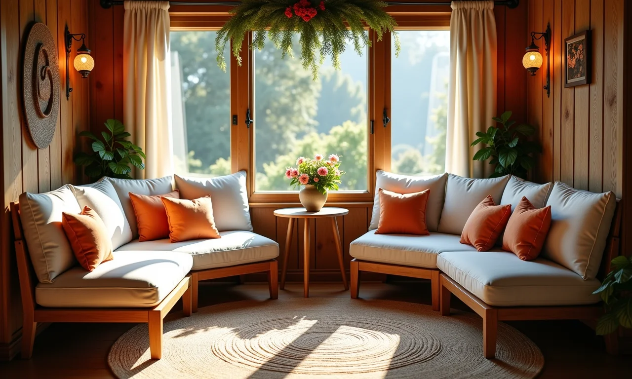 Cantinho instagramável de casamento com foco no conforto dos convidados.