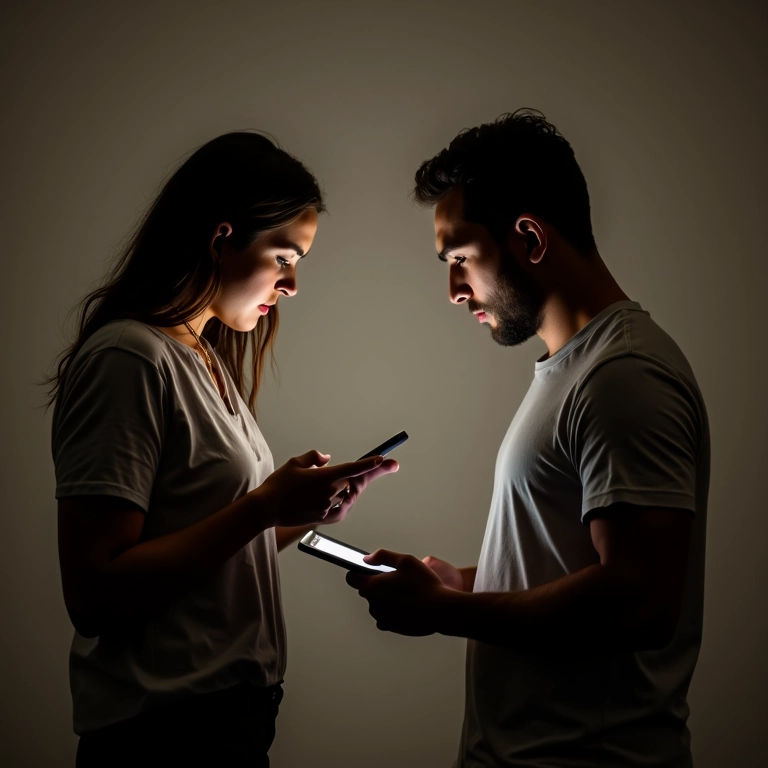 Casal com hábitos financeiros diferentes em cena cotidiana.