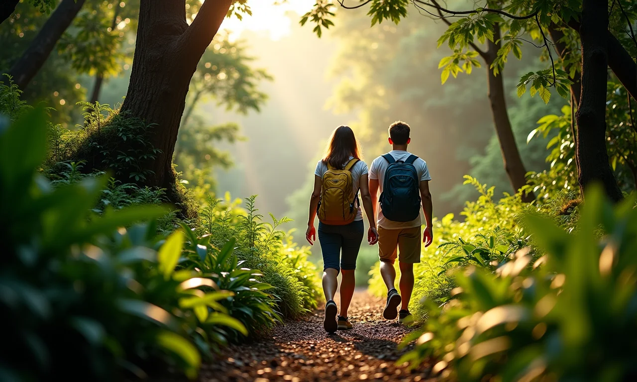 Casal explora a natureza em ensaio temático.