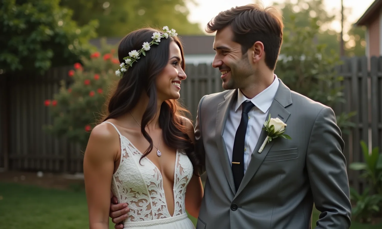 Casamento simples e acolhedor com poucos convidados.