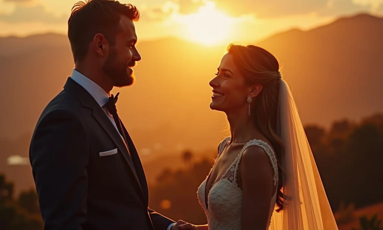 Celebrante amigo conversando com noivo.