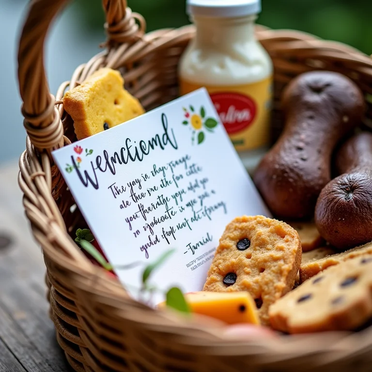 Cesta de boas-vindas personalizada para os convidados do casamento
