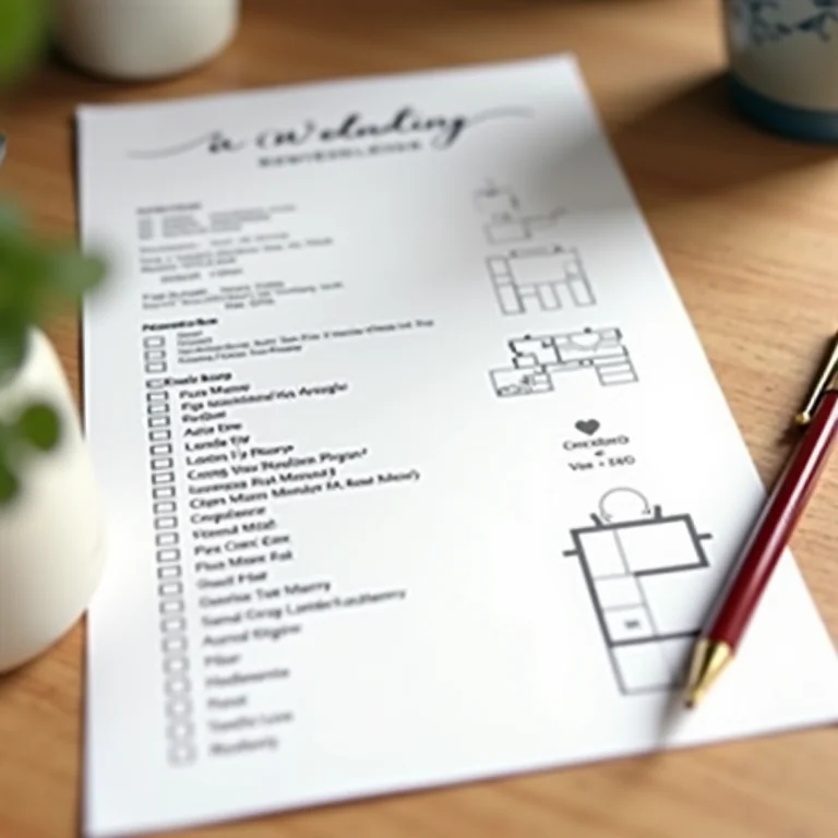 Checklist e planta baixa para a visita técnica do casamento