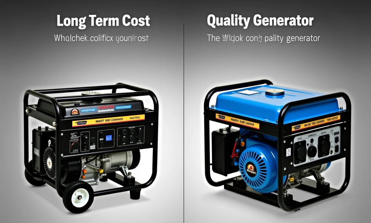 Comparativo entre um gerador de baixo custo e um gerador de alta qualidade.