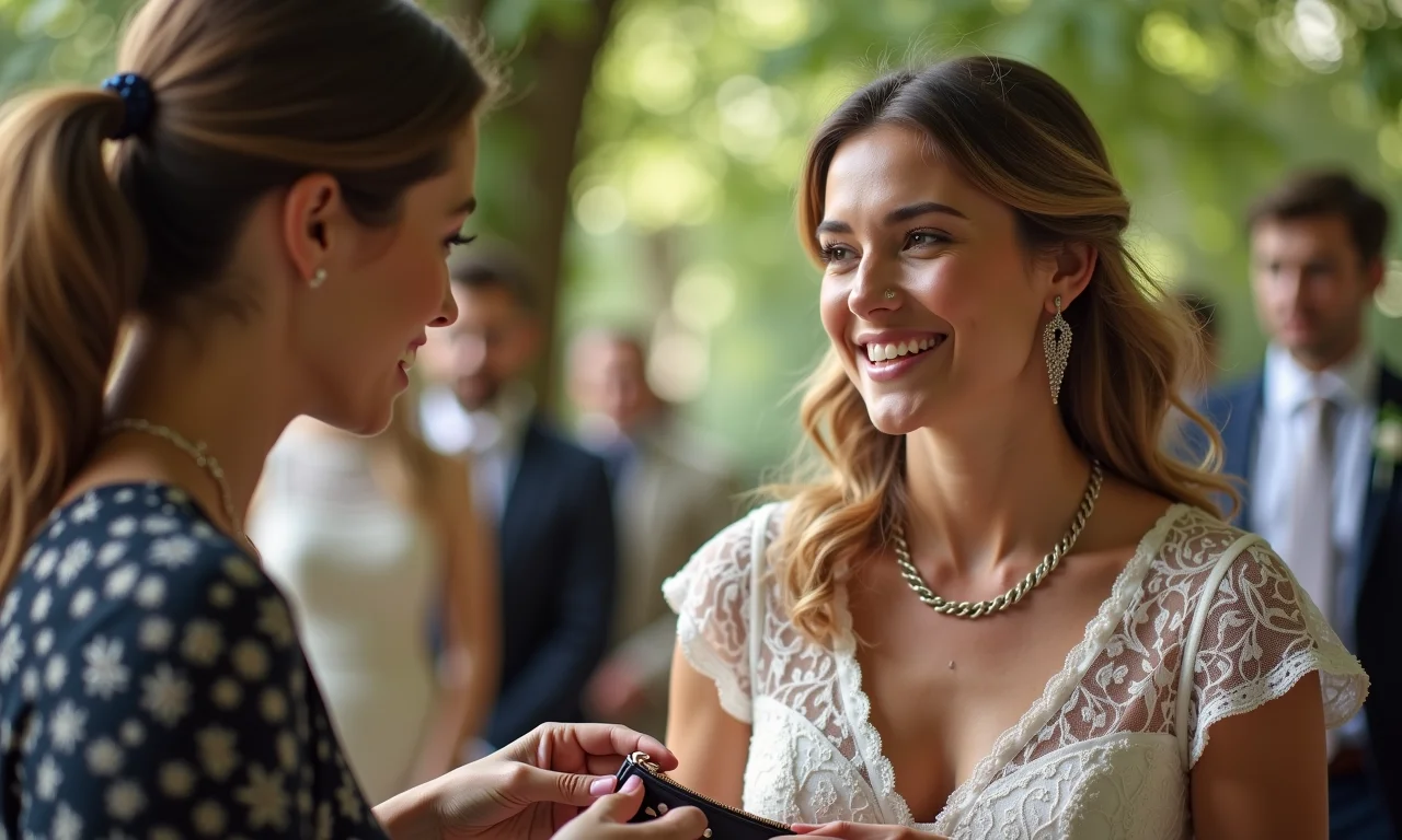 Consultora auxiliando na escolha da bolsa perfeita.