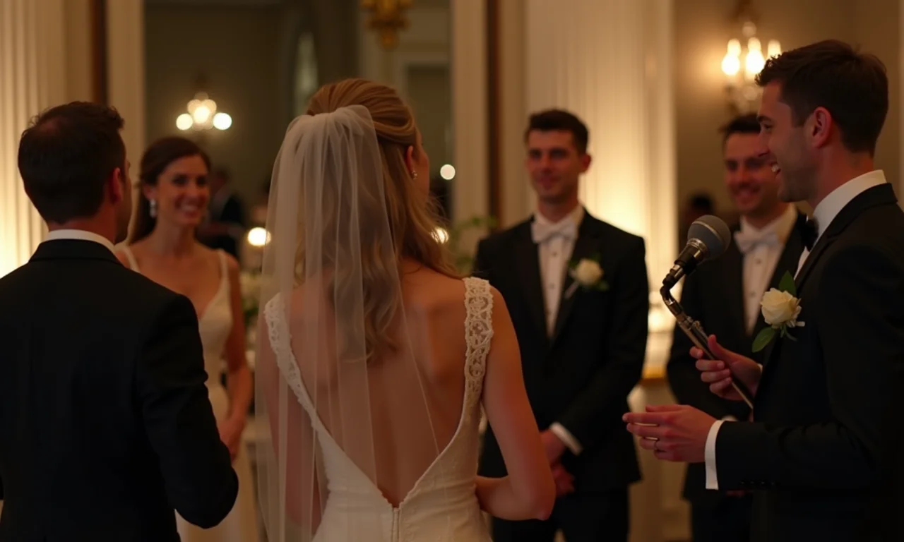 Coral Del Chiaro se apresentando em casamento.