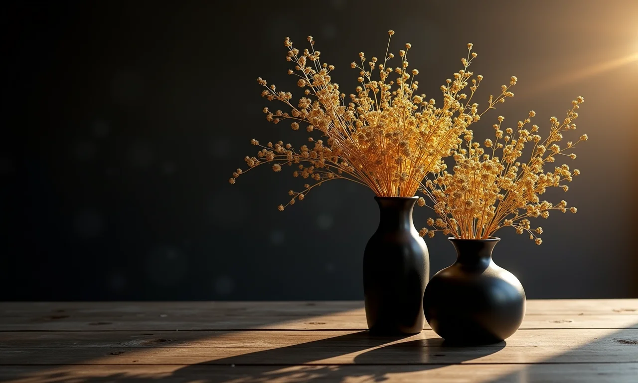 Decoração de casamento em preto e dourado, combinação elegante e moderna.