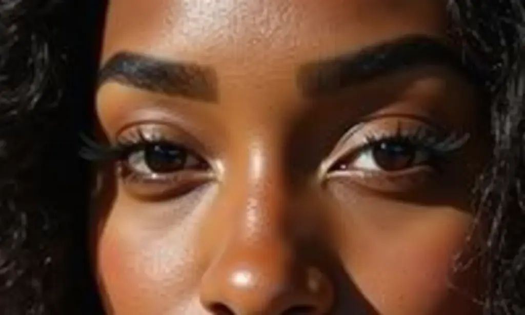 Design de sobrancelhas impecável realçando a beleza natural do rosto feminino.