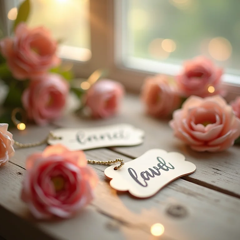 Detalhes DIY personalizados em decoração de noivado