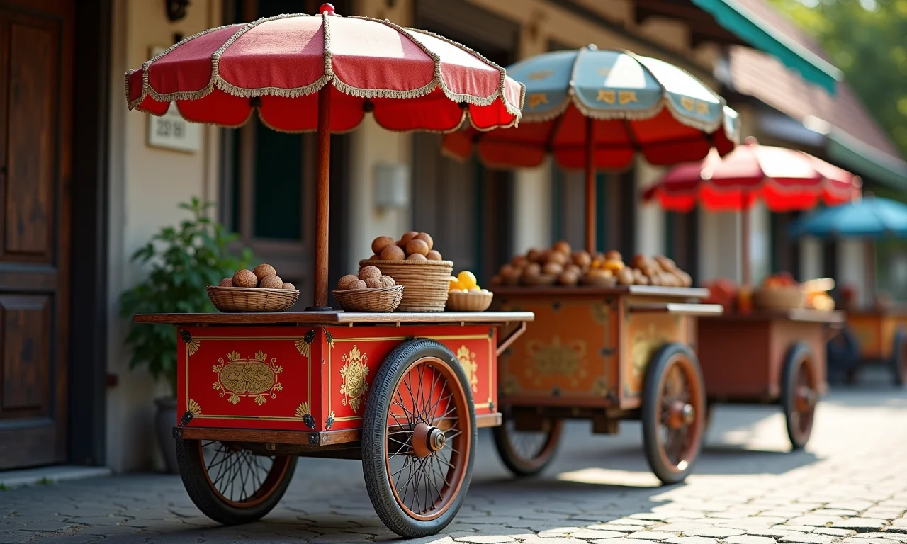 Diferentes modelos de carrinho de brigadeiro: rústico, moderno, temático.