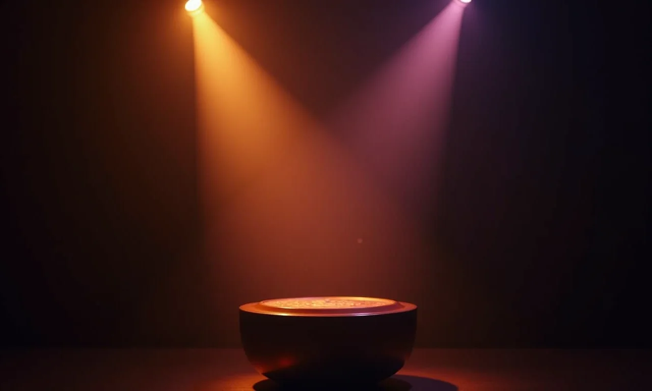 Especialista escolhendo o foco de luz ideal para centro de mesa.