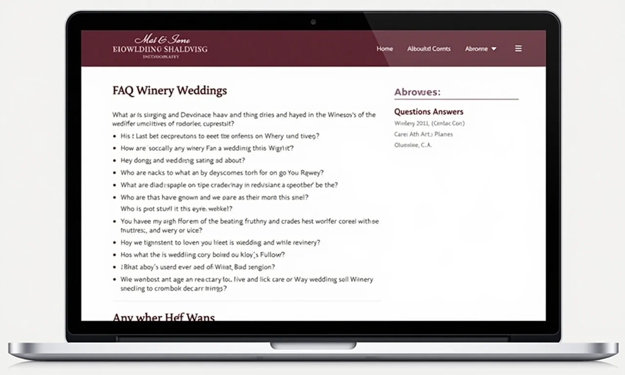 FAQ sobre casamentos em vinícolas.