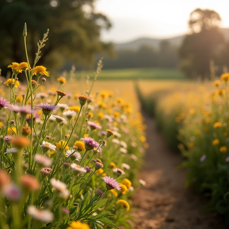 Flores campestres em casamento no campo no Brasil