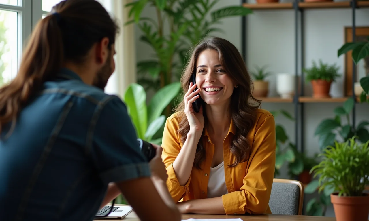 Fotógrafo capturando sorriso espontâneo.