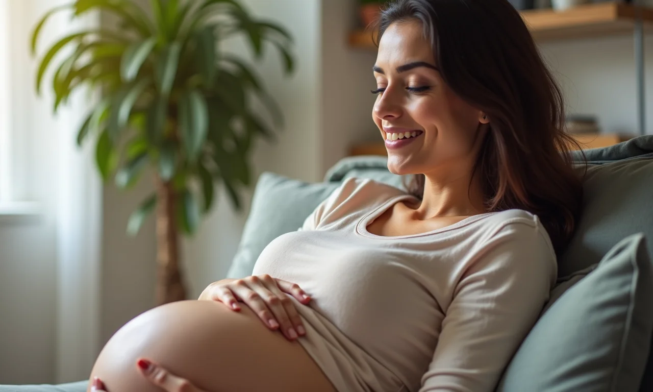 Gestante com design de sobrancelhas impecável.