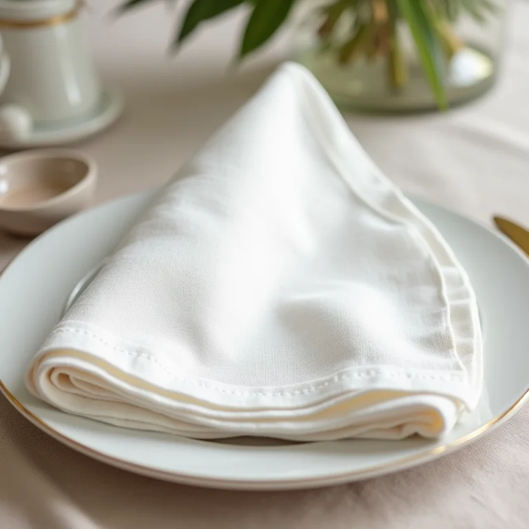 Guardanapos de tecido dobrados de forma elegante para casamento