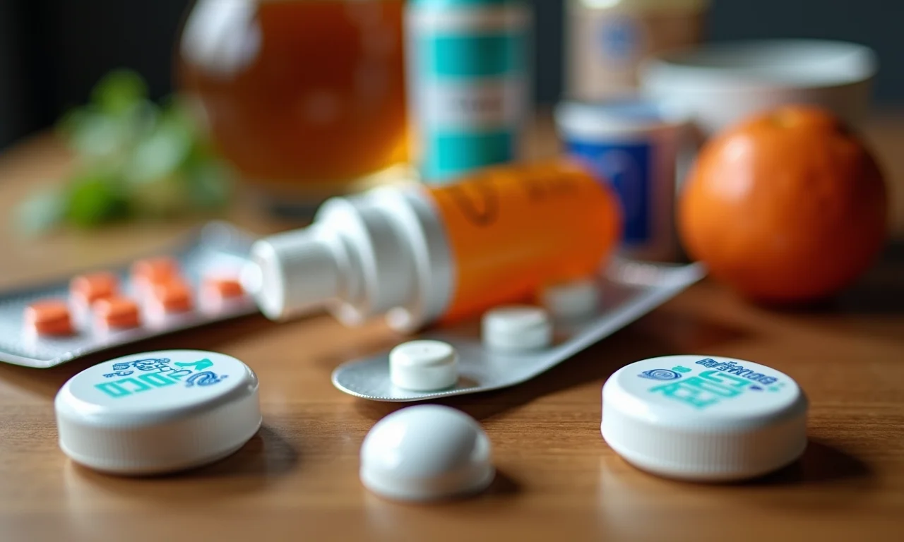 Itens essenciais para aliviar a ressaca dispostos de forma organizada.