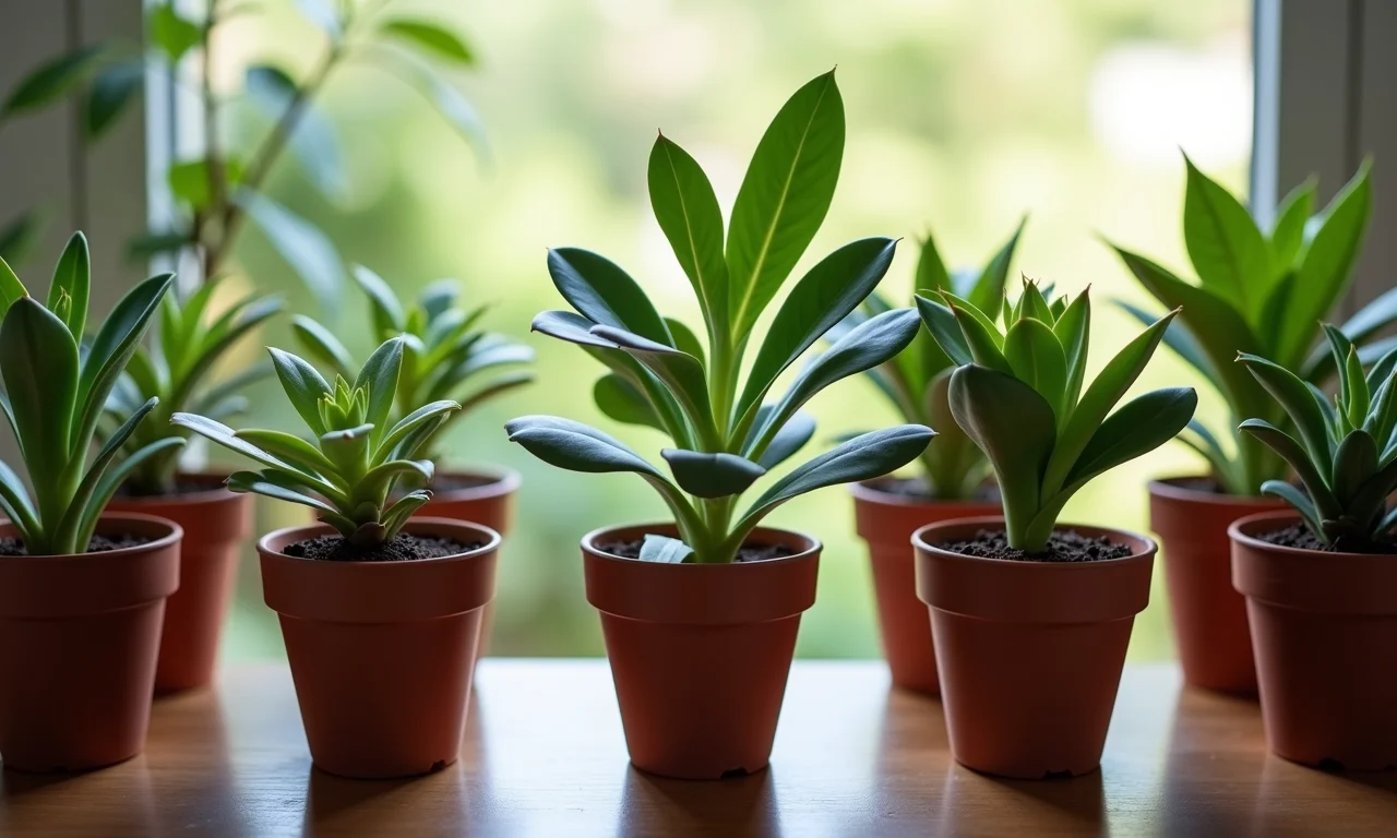 Lembrancinhas ecológicas: pequenas plantas em vasos para os convidados.