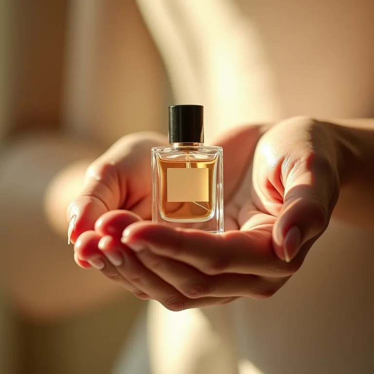 Noiva experimentando amostra de perfume antes do casamento.