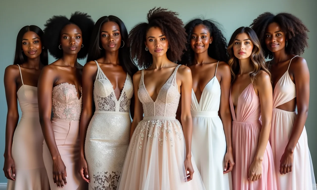 Noivas de diferentes tipos físicos usando vestidos Elie Saab.