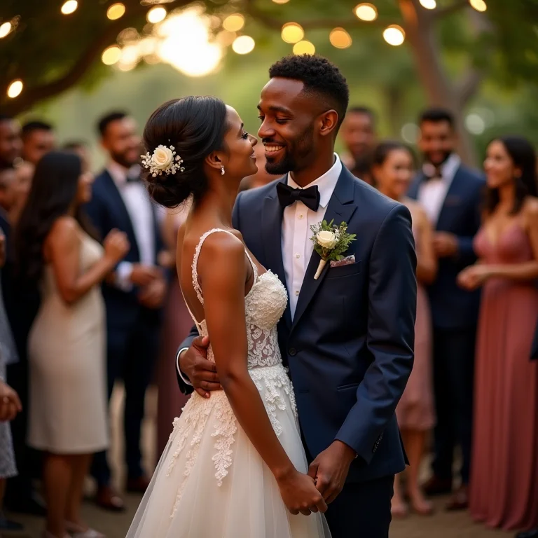 Noivos recepcionando convidados com sorrisos e abraços calorosos em welcome party