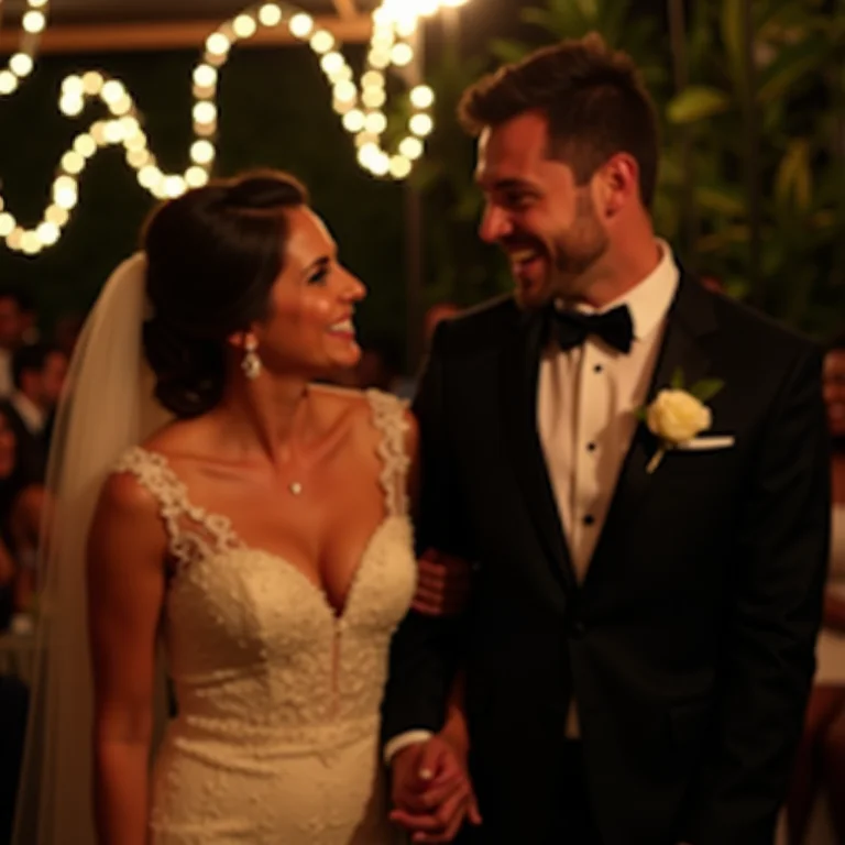 Noivos rindo e brindando na Cervejaria Bohemia em Ponta Grossa.