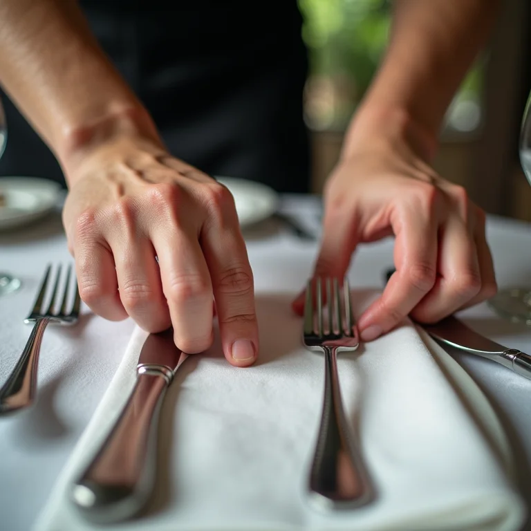 Ordem correta dos talheres na mesa de casamento
