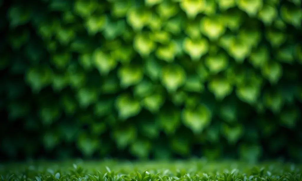 Painel de Folhagens: Um Toque Verde e Natural Painel de folhagens exuberante para casamento com iluminação natural.