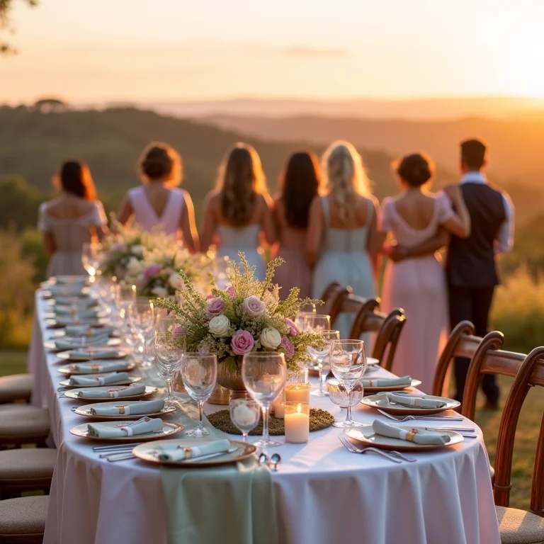 Paleta de cores ideal para casamento no campo