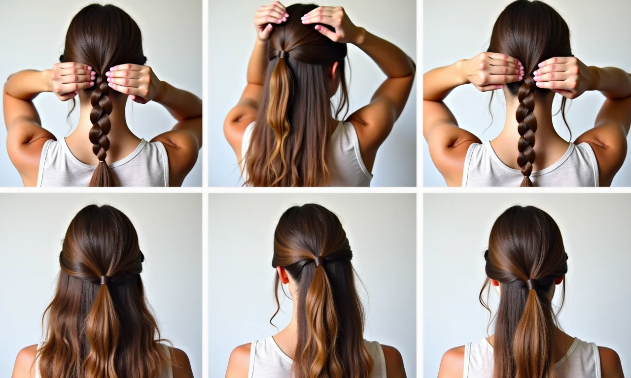 Passo a passo de como fazer uma trança simples.