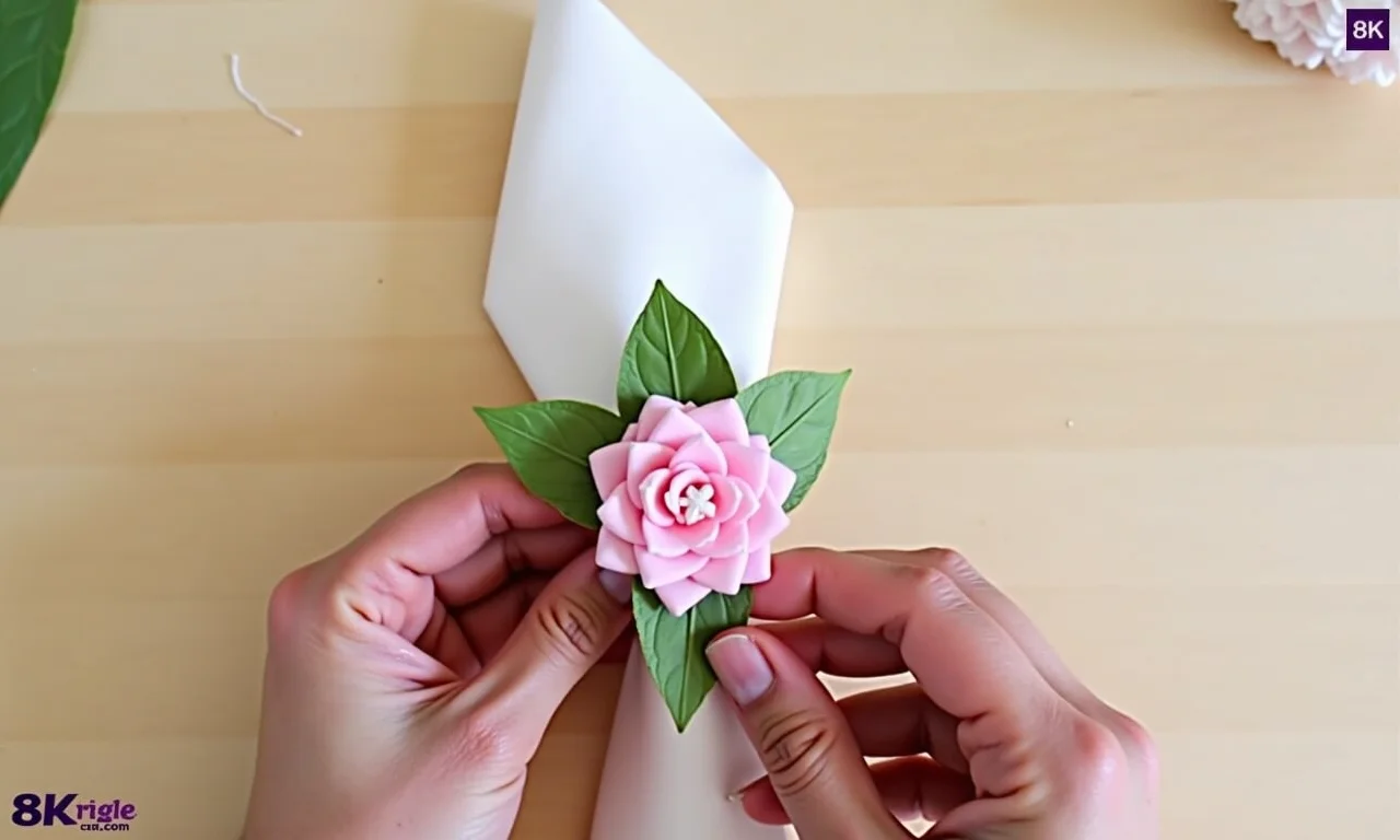 Passo a passo simples para fazer porta-guardanapos de flores.