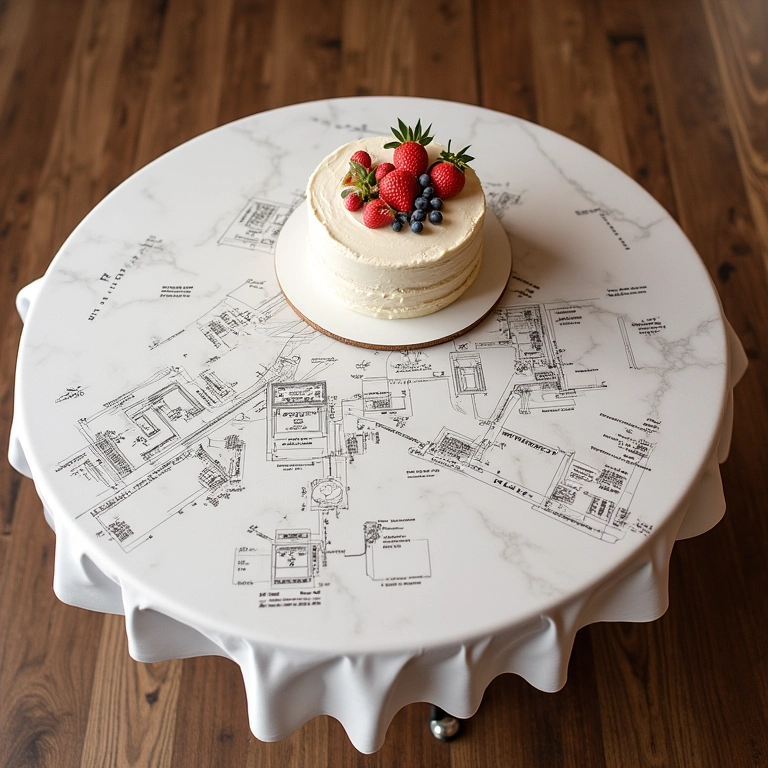 Planilha de iluminação para mesa de bolo: guia visual.