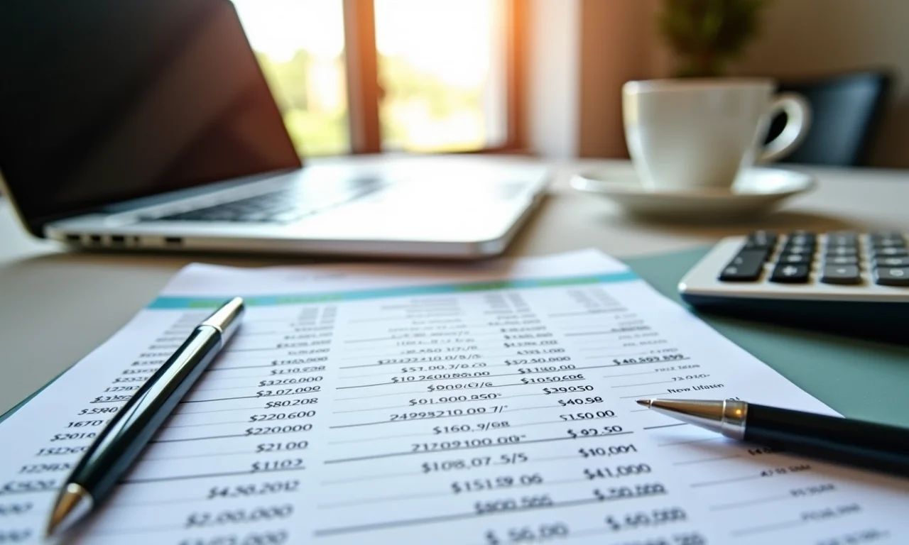 Planilha de orçamento de casamento em um laptop.