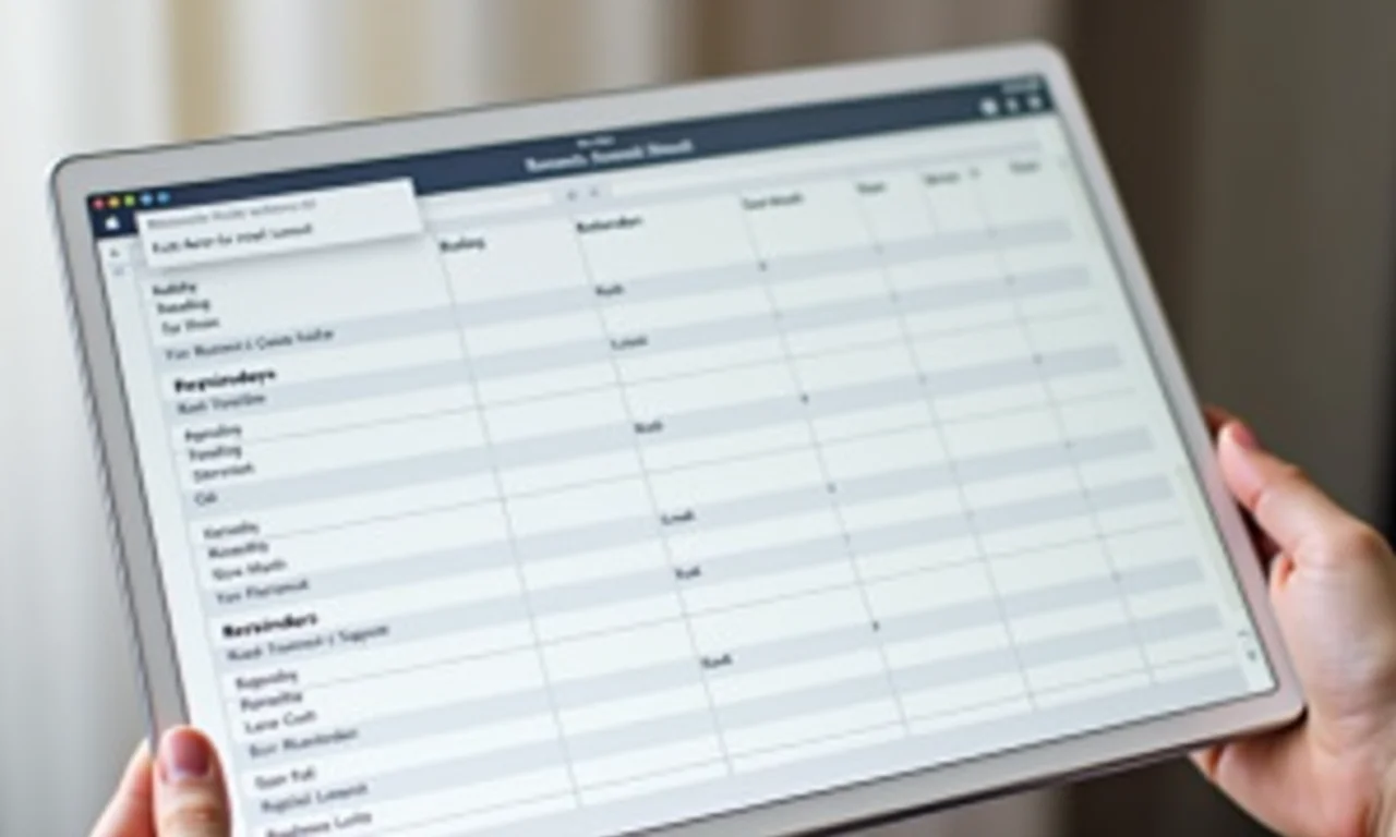Planilha digital facilitadora para organizar surpresa romântica no hotel.