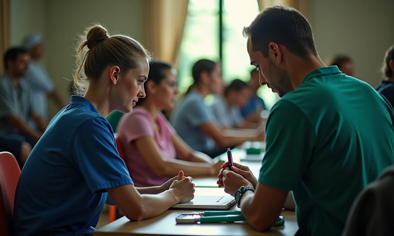 Posto de primeiros socorros em evento, com atendimento imediato.